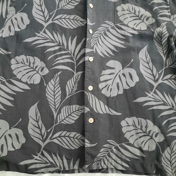 Jamaica Jaxx- Black 100% Silk Floral Shirt, Men's Size 2XL - Picture 4 of 8
